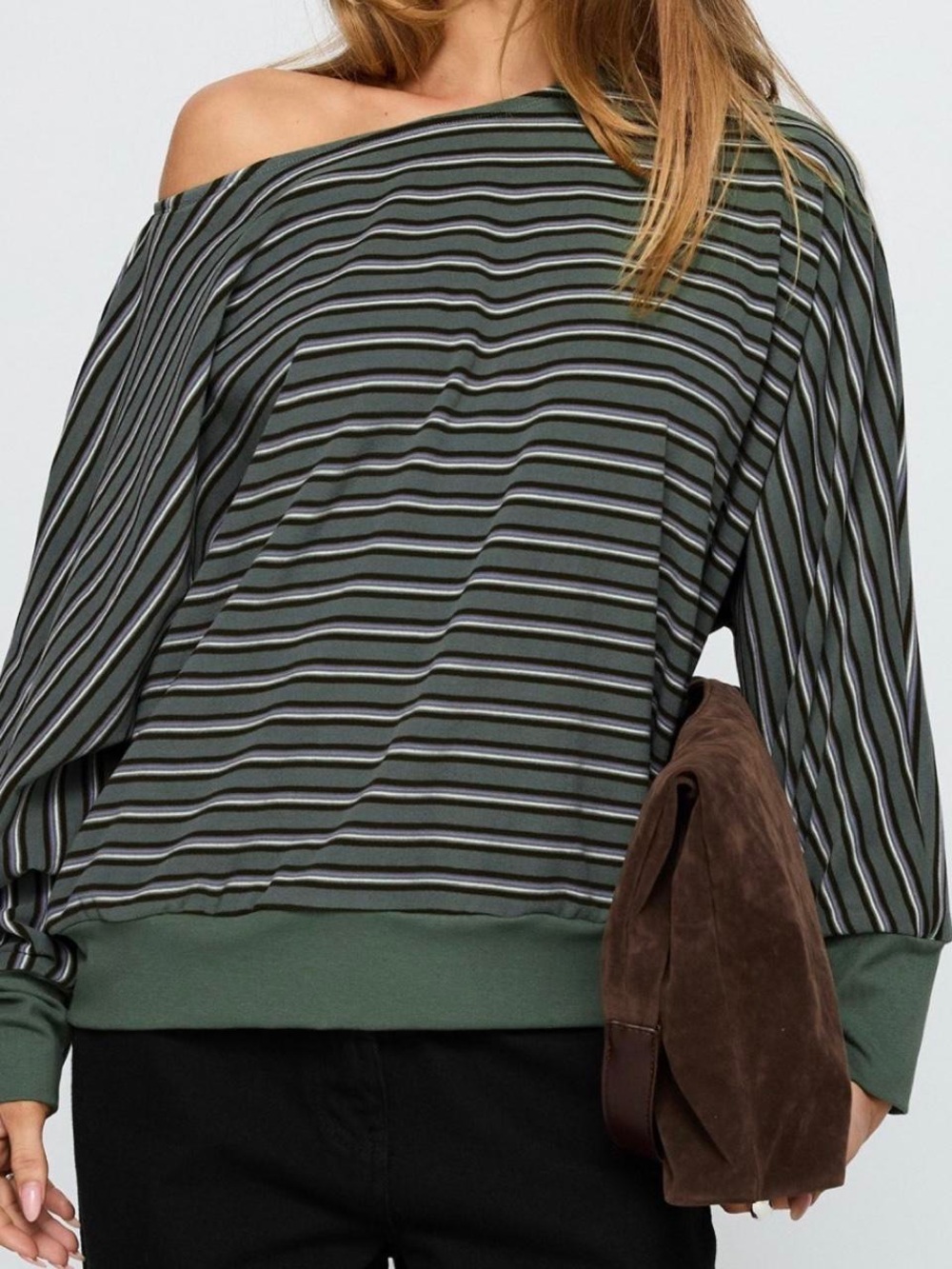 Princess Polly Striped Off-Shoulder Sweater